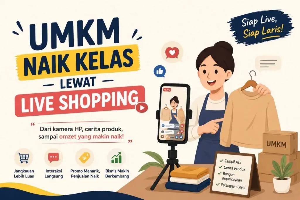 UMKM Bisa Maju Lewat Live Shopping