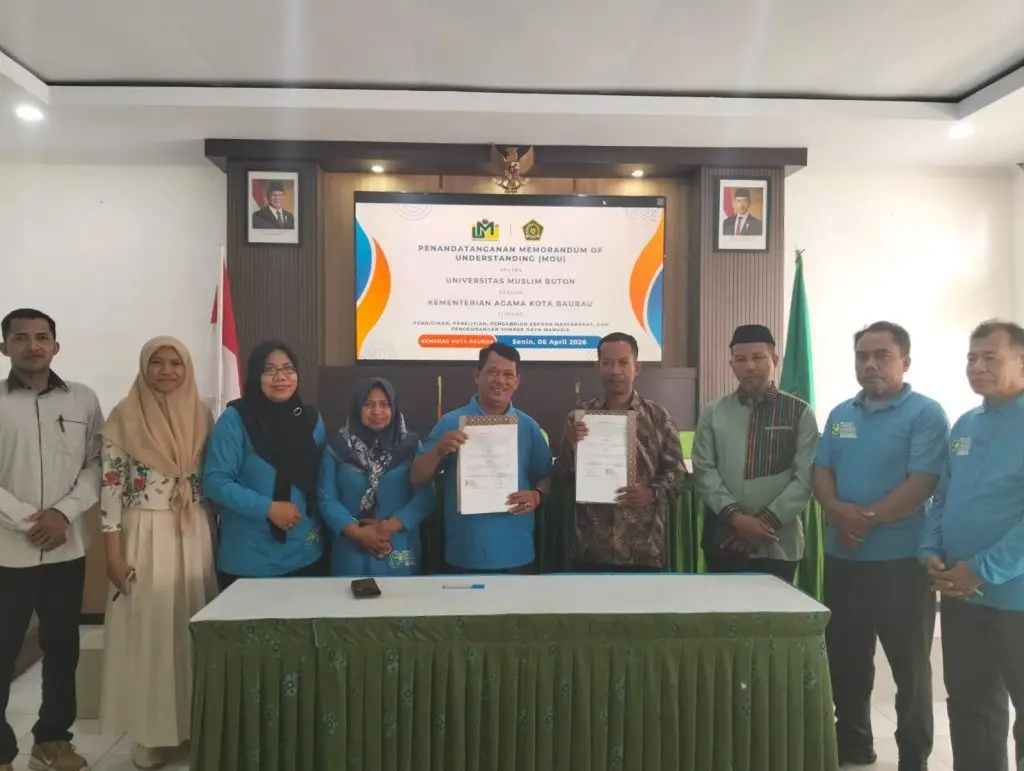 UMU Buton Teken MoU Dengan Kantor Kementerian Agama Kota Baubau