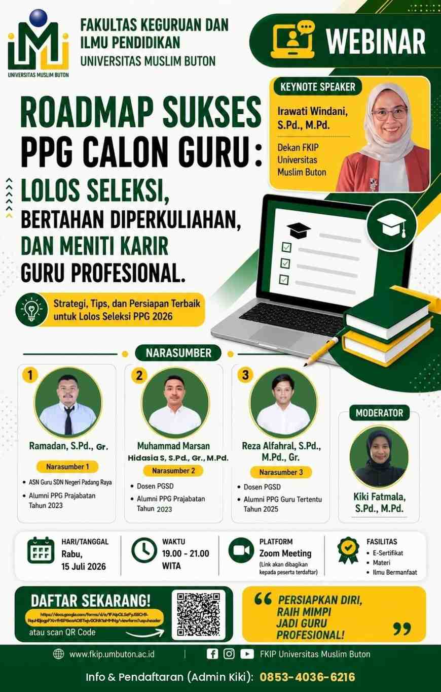 WEBINAR – ROADMAP SUKSES PPG CALON GURU