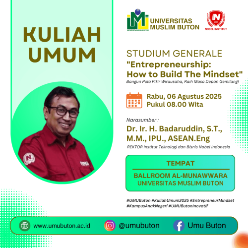 KULIAH UMUM – Entrepreneurship: How to Build The Mindset – Rektor ITB Nobel Indonesia
