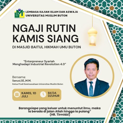 Ngaji Rutin Kamis – Sanusi, S.E., M.M