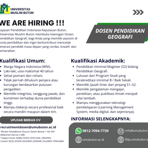 Dosen Pendidikan Geografi