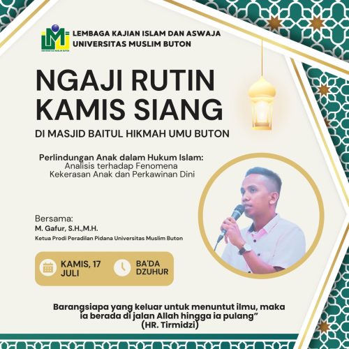 Ngaji Rutin Kamis – M. Ghafur, S.H., M.H