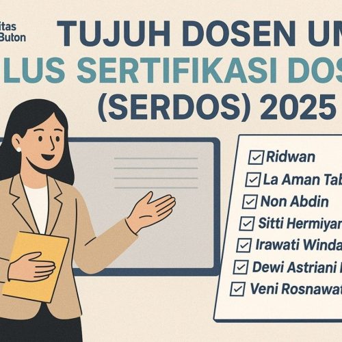 TUJUH DOSEN UNIVERSITAS MUSLIM BUTON LULUS SERTIFIKASI DOSEN (SERDOS) 2025
