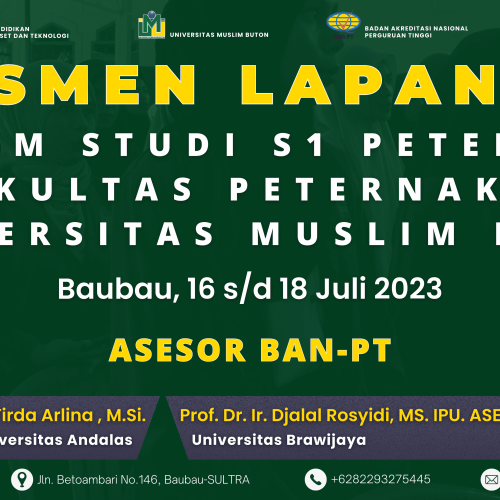 Asesmen Lapangan Akreditasi Program Studi Peternakan Fakultas Peternakan Universitas Muslim Buton