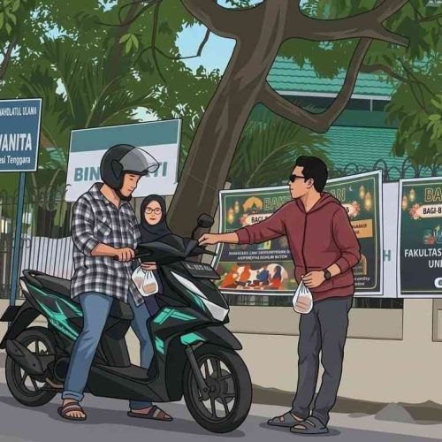 Gambar ini adalah sebuah ilustrator yang digenerate oleh AI